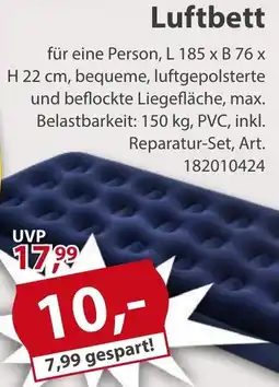Sonderpreis Baumarkt Luftbett Angebot