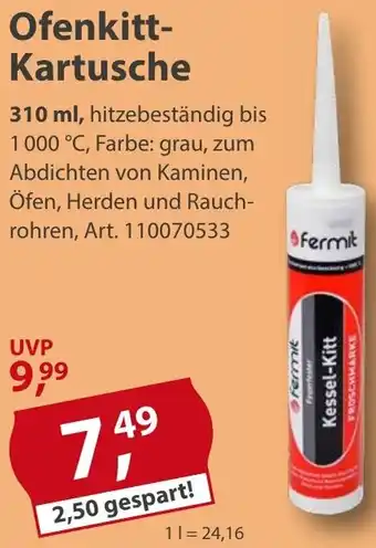 Sonderpreis Baumarkt Ofenkitt Kartusche Angebot
