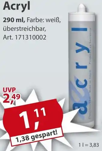 Sonderpreis Baumarkt Acryl Angebot