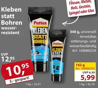 Sonderpreis Baumarkt Pattex Kleben statt Bohren wasserresistent Angebot