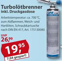 Sonderpreis Baumarkt Turbolötbrenner inkl. Druckgasdose Angebot