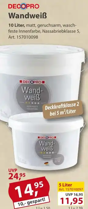 Sonderpreis Baumarkt DECOPRO Wandweiẞ Angebot