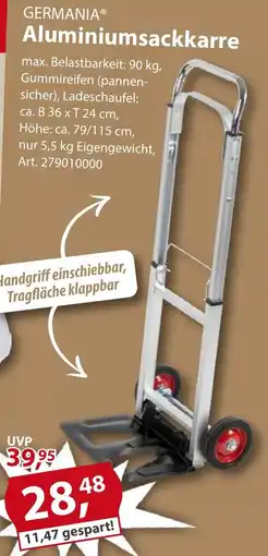 Sonderpreis Baumarkt GERMANIA Aluminiumsackkarre Angebot