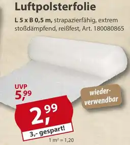Sonderpreis Baumarkt Luftpolsterfolie Angebot