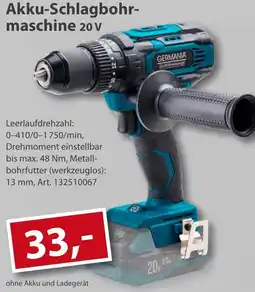 Sonderpreis Baumarkt GERMANIA Akku-Schlagbohrmaschine 20 V Angebot