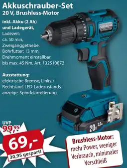Sonderpreis Baumarkt GERMANIA Akkuschrauber-Set Angebot