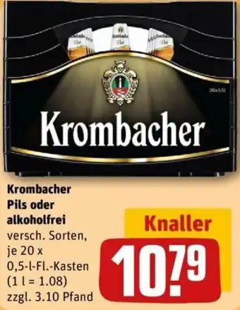 REWE Krombacher Pils oder alkoholfrei Angebot