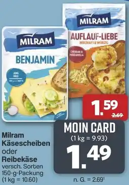 Famila Nord West Milram Käsescheiben oder Reibekäse Angebot