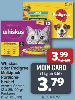 Famila Nord West Whiskas oder Pedigree Multipack Portionsbeutel Angebot