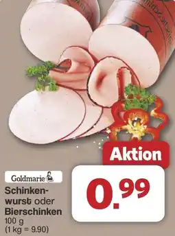 Famila Nord West Goldmarie Schinkenwurst oder Bierschinken Angebot