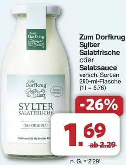 Famila Nord West Zum Dorfkrug Sylter Salatfrische oder Salatsauce Angebot