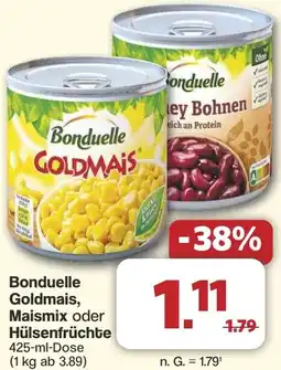 Famila Nord West Bonduelle Goldmais, Maismix oder Hülsenfrüchte Angebot