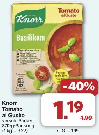 Famila Nord West Knorr Tomato al Gusto Angebot