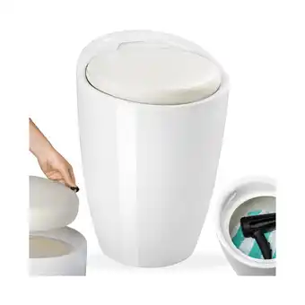 Netto Marken-Discount tectake Sitzhocker, aus hochwertigem Kunststoff, 18 l Stauraum, 36 x 51 cm Angebot
