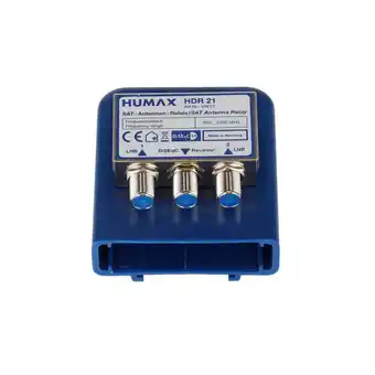 Netto Marken-Discount Humax DiSEqC Relais 2/1 mit Wetterschutz für 2 Single SAT-LNBs, blau Angebot