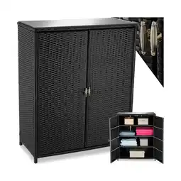 Netto Marken-Discount tectake Gartenschrank, mit Aluminiumgestell, wetterfest und UV-beständig, 84,5 x 40,5 x 103,5 cm Angebot