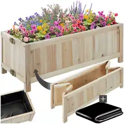 Netto Marken-Discount tectake Hochbeet, klappbar, natürliches Tannenholz, 70 x 30 x 25 cm, Belastbarkeit 50 kg Angebot