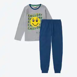NKD Kinder-Jungen-Pyjama mit Smiley-Druck, 2-teilig Angebot
