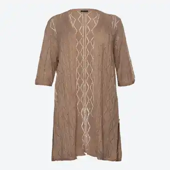 NKD Damen-Strickjacke mit Ajourmuster, große Größen Angebot