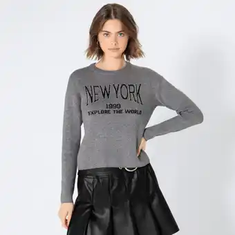 NKD Damen-Pullover mit Glitzer-Schriftzug Angebot