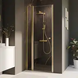 toom Baumarkt Breuer Drehtür 'Elana 2.0' mit Festteil für Nische, links, goldfarben, 120 x 200 cm Angebot