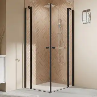 toom Baumarkt Breuer Duschkabine 'Elana 2.0' mit Eckeinstieg mattschwarz 100 x 100 x 200 cm Angebot