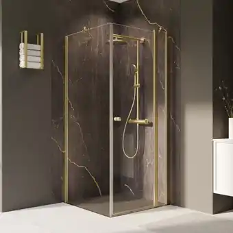 toom Baumarkt Breuer Seitenwand 'Elana 2.0' für Drehtür/Drehtür mit Festteil, links, goldfarben, 120 x 200 cm Angebot