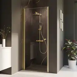 toom Baumarkt Breuer Drehtür 'Elana 2.0' für Nische, links, goldfarben, 80 x 200 cm Angebot