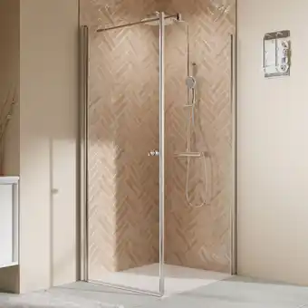 toom Baumarkt Breuer Drehtür 'Elana 2.0' für Seitenwand, links, chromfarben 90 x 200 cm Angebot