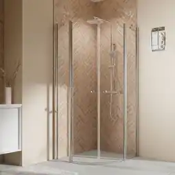 toom Baumarkt Breuer Runddusche 'Elana 2.0' mit Drehtür silbern 90 x 90 cm, r 55 cm Angebot