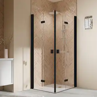 toom Baumarkt Breuer Duschkabine 'Elana 2.0' mit Eckeinstieg mattschwarz 100 x 100 x 200 cm Angebot