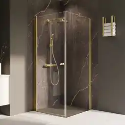 toom Baumarkt Breuer Drehtür 'Elana 2.0' für Seitenwand, links, goldfarben, 100 x 200 cm Angebot