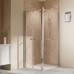 toom Baumarkt Breuer Pendeltür für Seitenwand 'Elana 2.0' silbern 80 x 200 cm Angebot