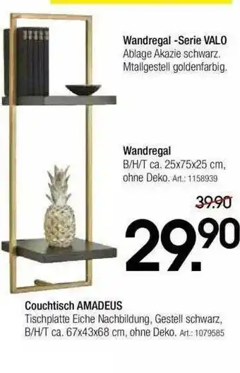 Zurbrüggen Wandregal -serie Valo Angebot