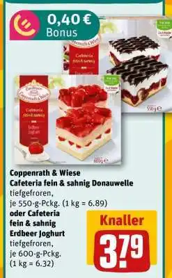 REWE Coppenrath & Wiese Cafeteria fein & sahnig Donauwelle oder Cafeteria fein & sahnig Erdbeer Joghurt Angebot
