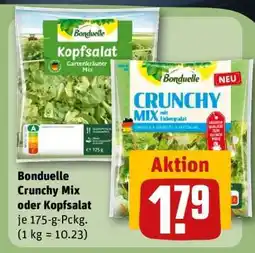 REWE Bonduelle Crunchy Mix oder Kopfsalat Angebot