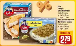 REWE Iglo Filegro Ofen-Backfisch oder Schlemmerfilet Bordelaise Classic Angebot