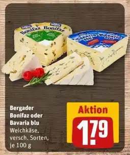 REWE Bergader Bonifaz oder Bavaria blu Angebot