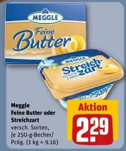 REWE MEGGLE Feine Butter oder Streichzart Angebot
