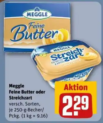 REWE MEGGLE Feine Butter oder Streichzart Angebot