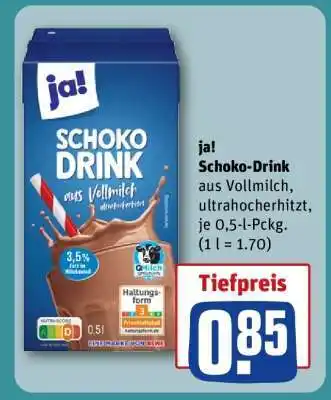 REWE ja! Schoko-Drink Angebot