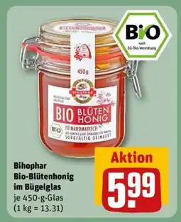 REWE Bihophar Bio-Blütenhonig im Bügelglas Angebot
