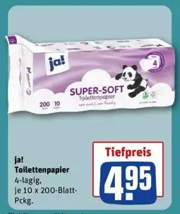 REWE ja! Toilettenpapier Angebot