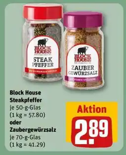 REWE Block House Steakpfeffer oder Zaubergewürzsalz Angebot