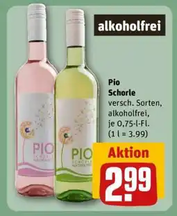 REWE Pio Schorle Angebot