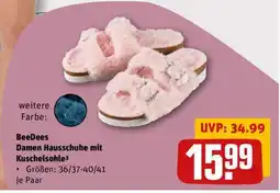REWE BeeDees Damen Hausschuhe mit Kuschelsohle³ Angebot