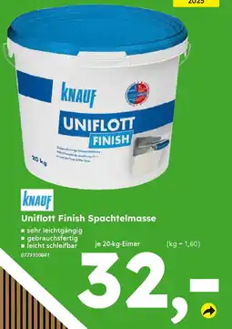 Globus Baumarkt KNAUF Uniflott Finish Spachtelmasse Angebot