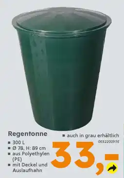 Globus Baumarkt Regentonne Angebot