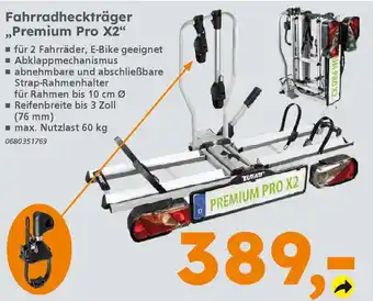 Globus Baumarkt Fahrradheckträger „Premium Pro X2" Angebot