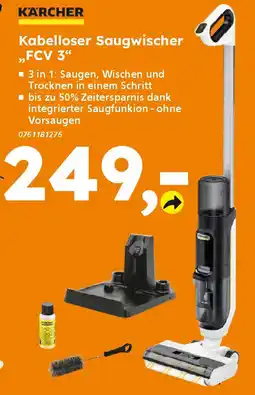 Globus Baumarkt KÄRCHER Kabelloser Saugwischer ,,FCV 3 Angebot